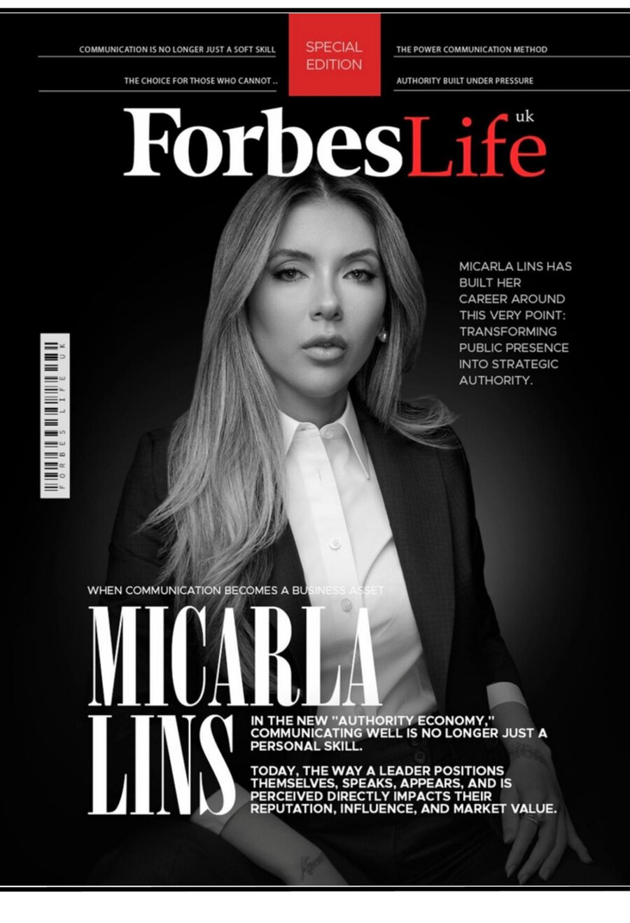 Capa da ForbesLife UK com Micarla Lins