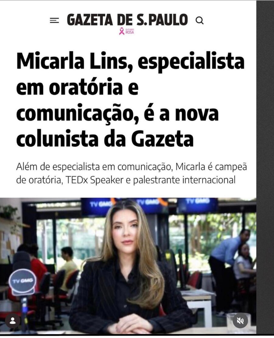 Gazeta de S.Paulo anuncia Micarla Lins como nova colunista